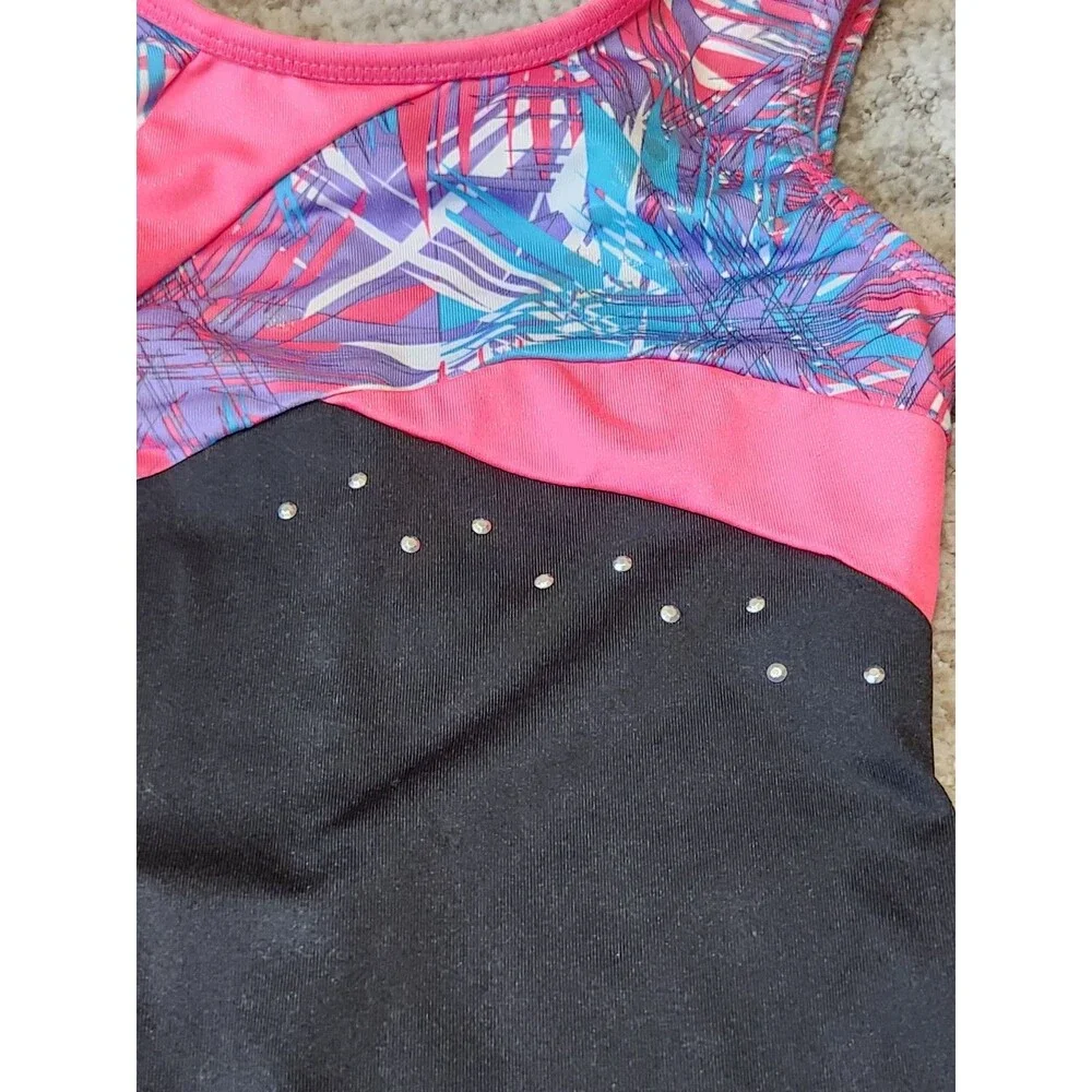 Freestyle by Danskin girls dance gymnastics leotard size S 6/6X